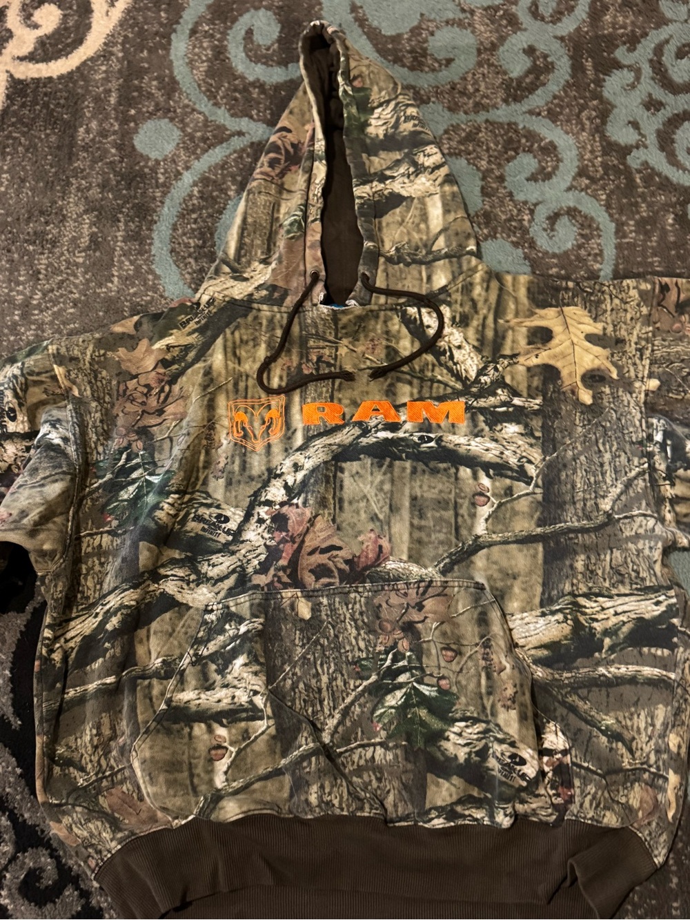 RAM Men's Camo Hooded Sweatshirt in Brown/Green